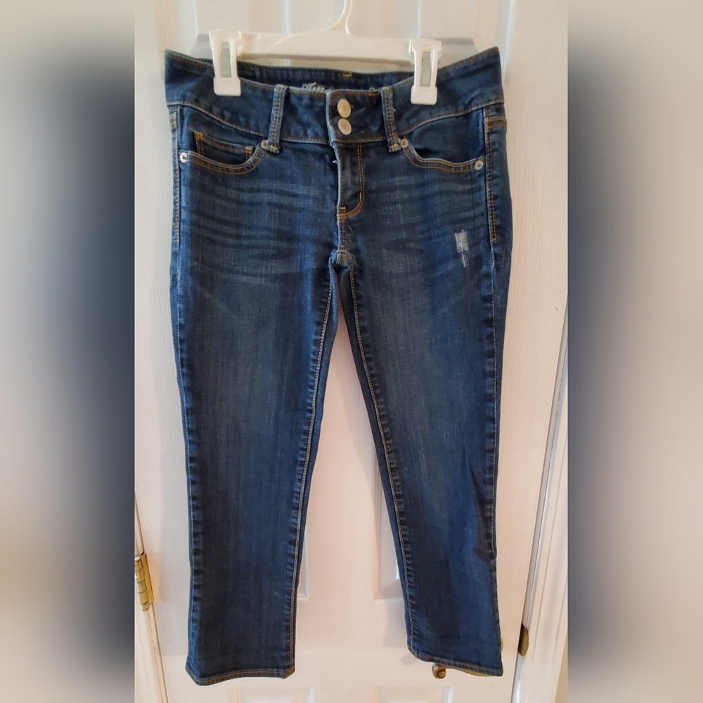American Eagle denim crop capri pants